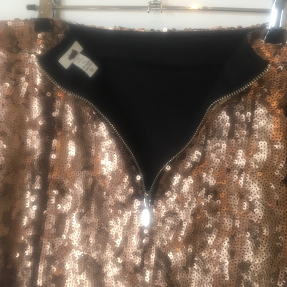 New Bar III XXL copper bronzey pencil sequin skirt - Picture 7 of 8